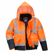Portwest Hi-Vis kéttónusú bomber kabát láthatósági ruházat