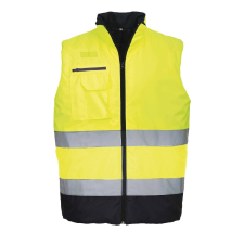 Portwest HI-VIS kéttónusú hővédő mellény, S267 XXL sárga láthatósági ruházat