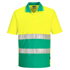 Portwest Hi-Vis Kéttónusú könnyű póló S/S Yellow/Teal S láthatósági ruházat