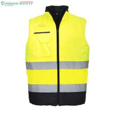 Portwest Hi-Vis kéttónusú mellény - Sárga/Navy láthatósági ruházat