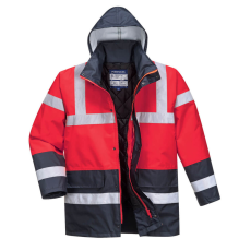 Portwest Hi-Vis Kéttónusú Traffic kabát Red/Navy S