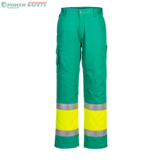 Portwest Hi-Vis könnyű, kéttónusú Combat nadrág - Sárga/Kékeszöld