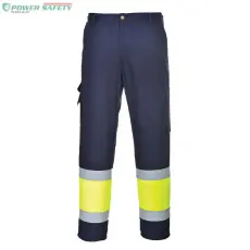 Portwest Hi-Vis könnyű, kéttónusú Combat nadrág - Sárga/Navy
