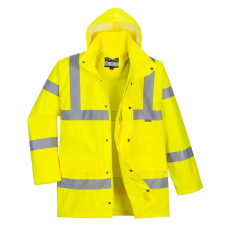 Portwest Hi-Vis légáteresztő rain traffic kabát sárga XXXL