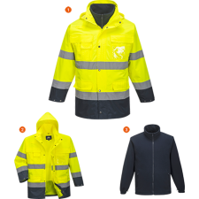 Portwest Hi-Vis Lite 3 az 1-ben kabát láthatósági ruházat