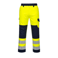 Portwest Hi-Vis Modaflame nadrág Yellow/Navy S munkaruha