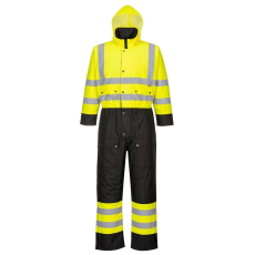 Portwest HiVis kontraszt védőoverall - párnázott PORTWEST-S485 XL fekete és sárga