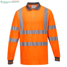 Portwest Hosszú ujjú Cotton Comfort pólóing - Narancs