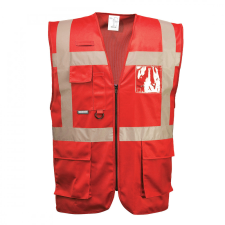 Portwest Iona vezetői mellény (piros*, XXL) láthatósági ruházat
