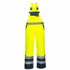 Portwest Jól láthatósági bélelt mellesnadrág (sárga*, S)