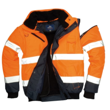 Portwest Jól láthatósági bomber dzseki (narancs/tengerészkék, XL) láthatósági ruházat