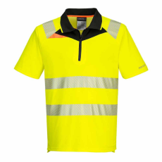 Portwest Jól láthatósági galléros póló sárga - fekete DX412