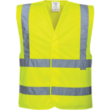 Portwest Jól láthatósági két csíkos mellény (sárga, L/XL) láthatósági ruházat