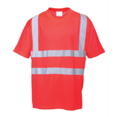 Portwest Jól láthatósági póló (piros*, 3XL)