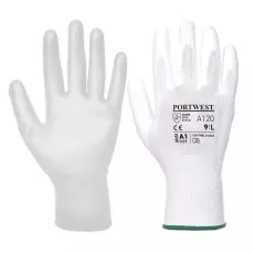 Portwest Kesztyű A120 Tenyérmártott Nylon Fehér XS/6