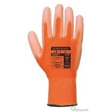 Portwest Kesztyű A120 Tenyérmártott Nylon Narancs M