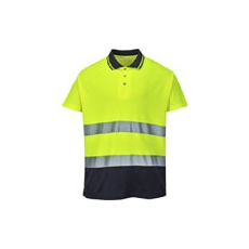 Portwest Kéttónusú Cotton Comfort póló S174 Sárga/Navy 4XL méret