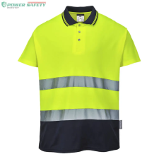 Portwest Kéttónusú Cotton Comfort póló - Sárga/Navy láthatósági ruházat