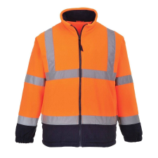 Portwest kéttónusú Hi-Vis polár dzseki-F301 L narancs láthatósági ruházat