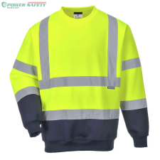 Portwest Kéttónusú Hivis pulóver - Sárga/Navy láthatósági ruházat