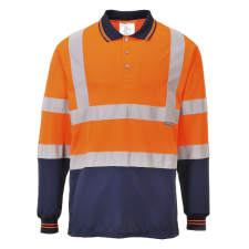 Portwest Kéttónusú hosszú ujjú pólóing Orange/Navy L láthatósági ruházat