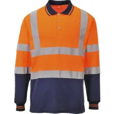 Portwest Kéttónusú hosszú ujjú pólóing Orange/Navy XXXL láthatósági ruházat