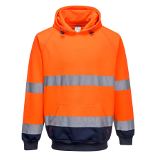 Portwest Kéttónusú kapucnis pulóver Orange/Navy L láthatósági ruházat