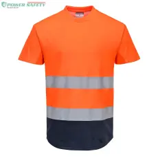 Portwest Kéttónusú Mesh póló - Narancs/Navy
