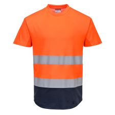 Portwest Kéttónusú Mesh póló Orange/Navy XL láthatósági ruházat
