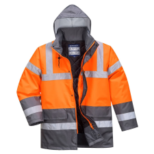 Portwest Kéttónusú Traffic kabát (narancs/szürke, M) láthatósági ruházat