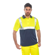 Portwest kéttónusú védőpóló - S479 4XL kék és sárga láthatósági ruházat