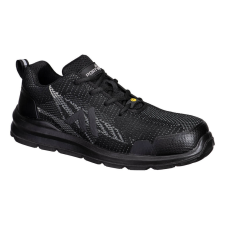 Portwest Kompozit Textil Trainer S1PS ESD SR FO Black/Zoom Grey 42 munkavédelmi cipő