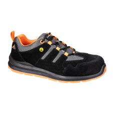 Portwest Kompozit Trainer S1 ESD SR FO Black/Orange 37 munkavédelmi cipő