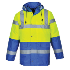 Portwest Kontraszt Traffic kabát (sárga/royal kék, 3XL) láthatósági ruházat