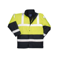 Portwest Kontraszt Traffic kabát (sárga/tengerészkék, M) láthatósági ruházat