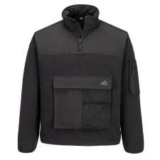 Portwest KX378 KX3 1/4 cipzáras polár kabát fekete munkaruha