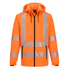 Portwest KX3 Sport Hi-Vis cipzáras kapucnis pulóver narancs M