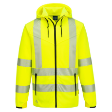 Portwest KX3 Sport Hi-Vis cipzáras kapucnis pulóver sárga M