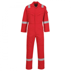 Portwest Lángálló, antisztatikus overál, 350g FR50 Piros XL méret