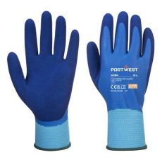 Portwest Liquid Pro tenyerén mártott latex védőkesztyű S-es méret kék (AP80B4RS)