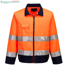 Portwest Madrid Hi-Vis kabát - Narancs/Navy láthatósági ruházat