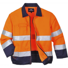 Portwest Madrid Hi-Vis kabát (narancs/tengerészkék, 3XL)