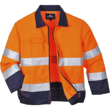 Portwest Madrid Hi-Vis kabát (narancs/tengerészkék, S) láthatósági ruházat