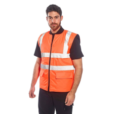 Portwest megfordítható Hi-Vis hővédő mellény, S469 M narancs láthatósági ruházat