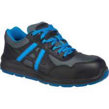 Portwest Mersey Munkavédelmi Cipő - 45, S1P, Fekete/Kék ( ) munkavédelmi cipő