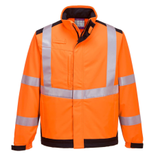Portwest Modaflame Multi Norm Arc Softshell kabát Orange/Navy M