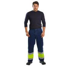 Portwest MODAFLAME MV26YNRXXL nagy láthatóságú nadrág, sárga/fekete színben, XXL méretben