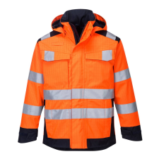 Portwest Modaflame Rain Multi Norm Arc kabát (narancs/tengerészkék, S) női dzseki, kabát