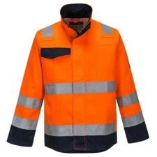 Portwest Modaflame RIS narancs/navy kabát (narancs/tengerészkék, M) (MV35ONRM) láthatósági ruházat