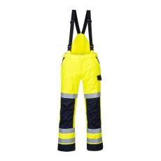 Portwest MV71 Modaflame Hi-Vis arc lángálló multi-norm nadrág sárga-tengerészkék